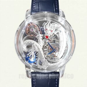 Jacob and Co Replica Astronomia Art Automatic AT102.30.DR.UA.A 44mm Men's Leather Strap